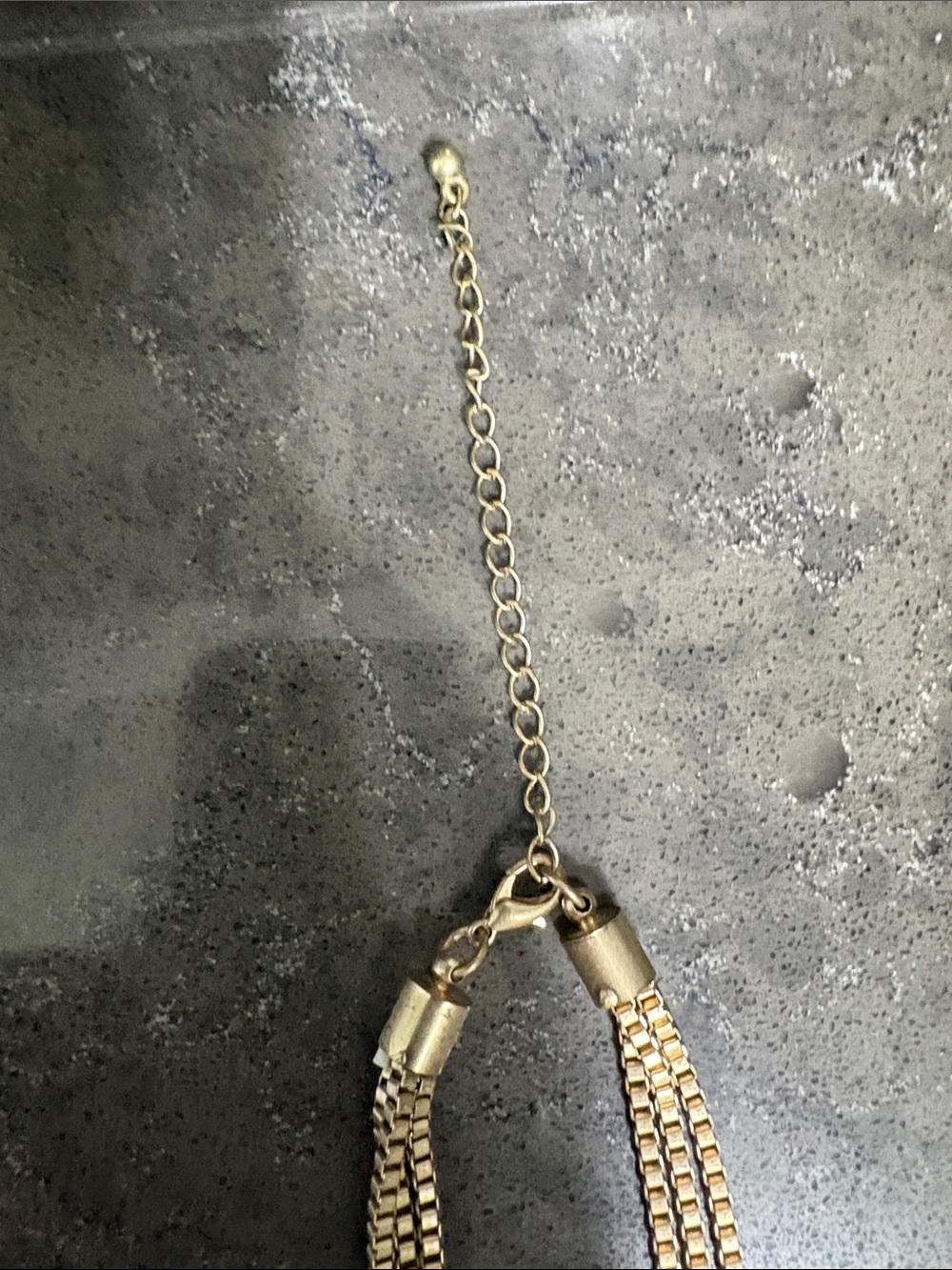 Gold-Tone Statement Pendant Necklace - Bold Square Cutout - Picture 7 of 11